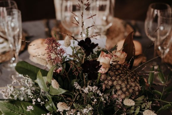 Adorno floral para mesas en bodas y comuniones
